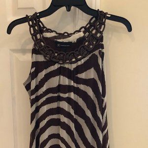 NEW Brown Zebra Pattern Sleeveless Party Dress